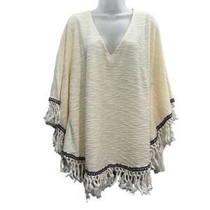Forever 21 Cream Boho Top Size Small